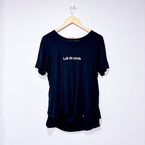🌼NWOT🌼 LAIT DE POULE –‎ Black maternity & nursing t-shirt | Size XL *